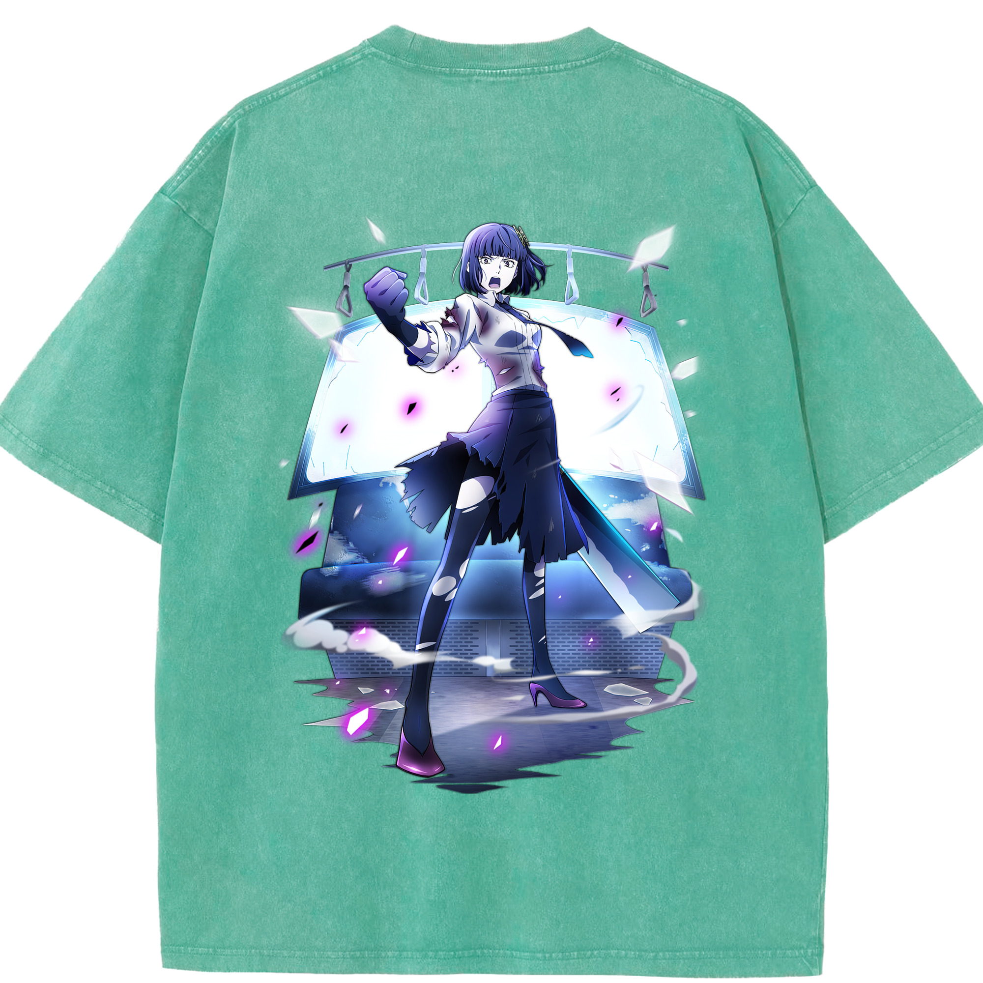 （画像用） 文豪ストレイドッグス Bungo Stray Dogs 綿100% ヴィンテージ風 半袖Tシャツ（背面プリント）